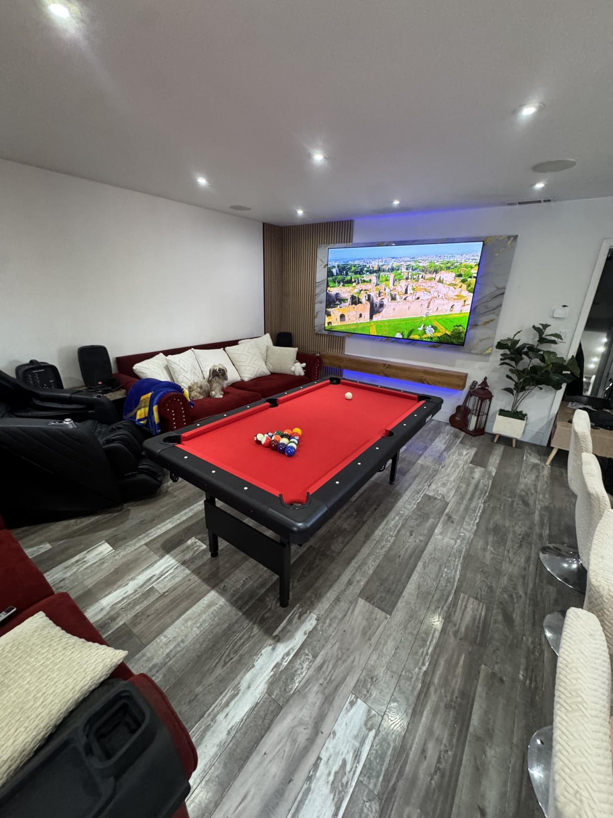 GoSports 6 ft Foldable Pool Tables - Portable Billiards Tables with Accessories - Black with Gray Felt or Oak with Black Felt customer photo 2