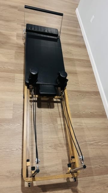 Foldable Pilates Reformer - 90% Pre-Assembled Home Gym Women Men Workouts Bundle, Dual Resistance System (Springs + Latex), Jumpboard & Adjustable Foot Bar for All Levels customer photo 1