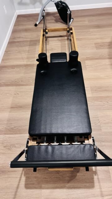 Foldable Pilates Reformer - 90% Pre-Assembled Home Gym Women Men Workouts Bundle, Dual Resistance System (Springs + Latex), Jumpboard & Adjustable Foot Bar for All Levels customer photo 2