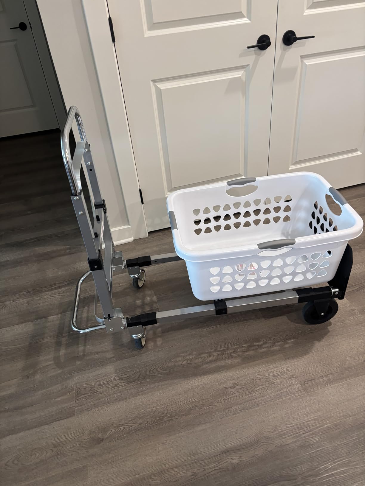 Suzhi Convertible Hand Truck Dolly Cart Heavy Duty/with 4 Wheels, Industrial Grade, 1000 Lbs Load, 2 Straps for Moving Furniture/Appliance/Carton/Warehouse/Office / 10 Minutes' Install as Video customer photo 1