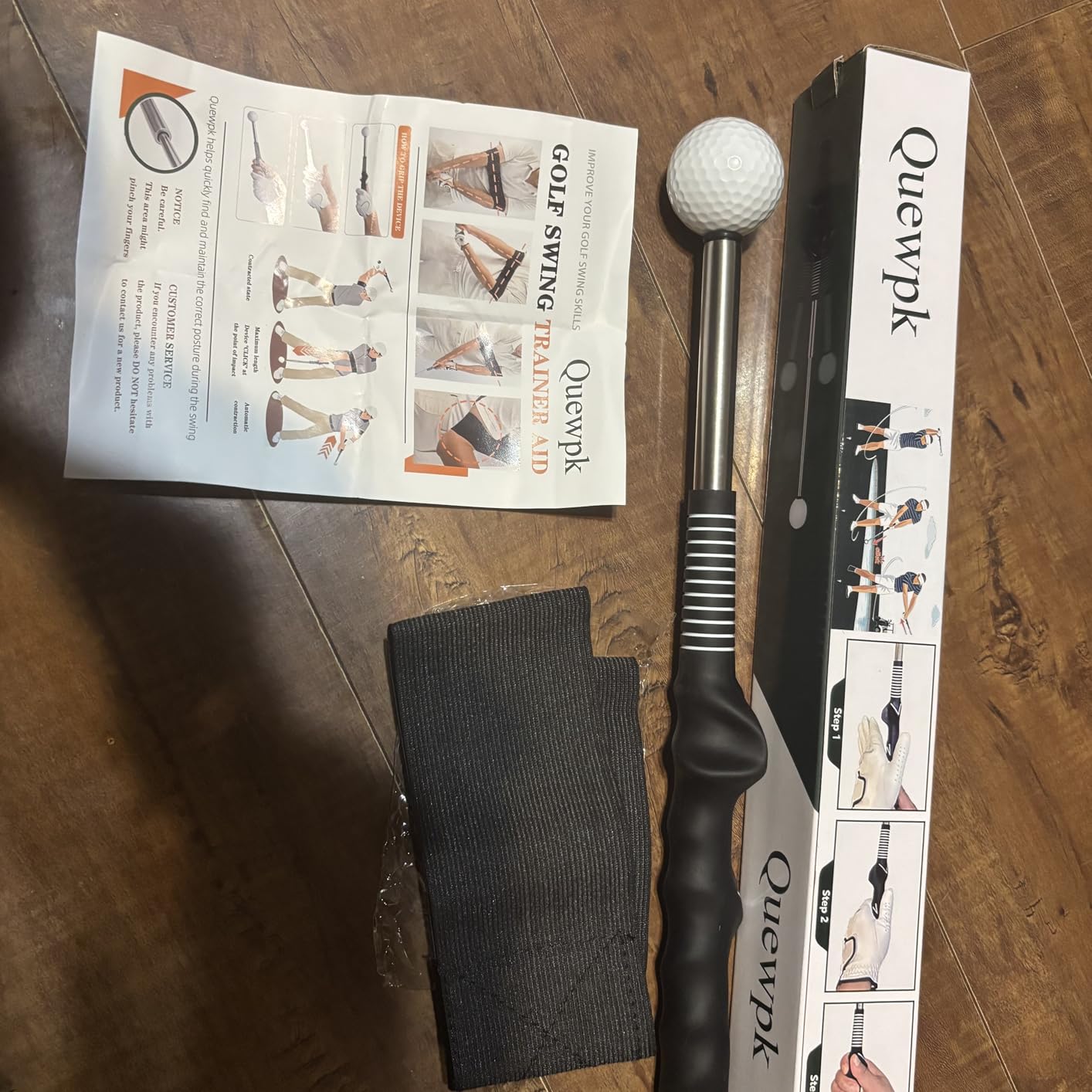Retractable Golf Swing Trainer - Golf Grip Trainer with Arm Band for Right-Handed Golfers, Grip Correction & Swing Click Feedback Training Aid, Indoor & Outdoor Practice, Golf Gifts for Men customer photo 2