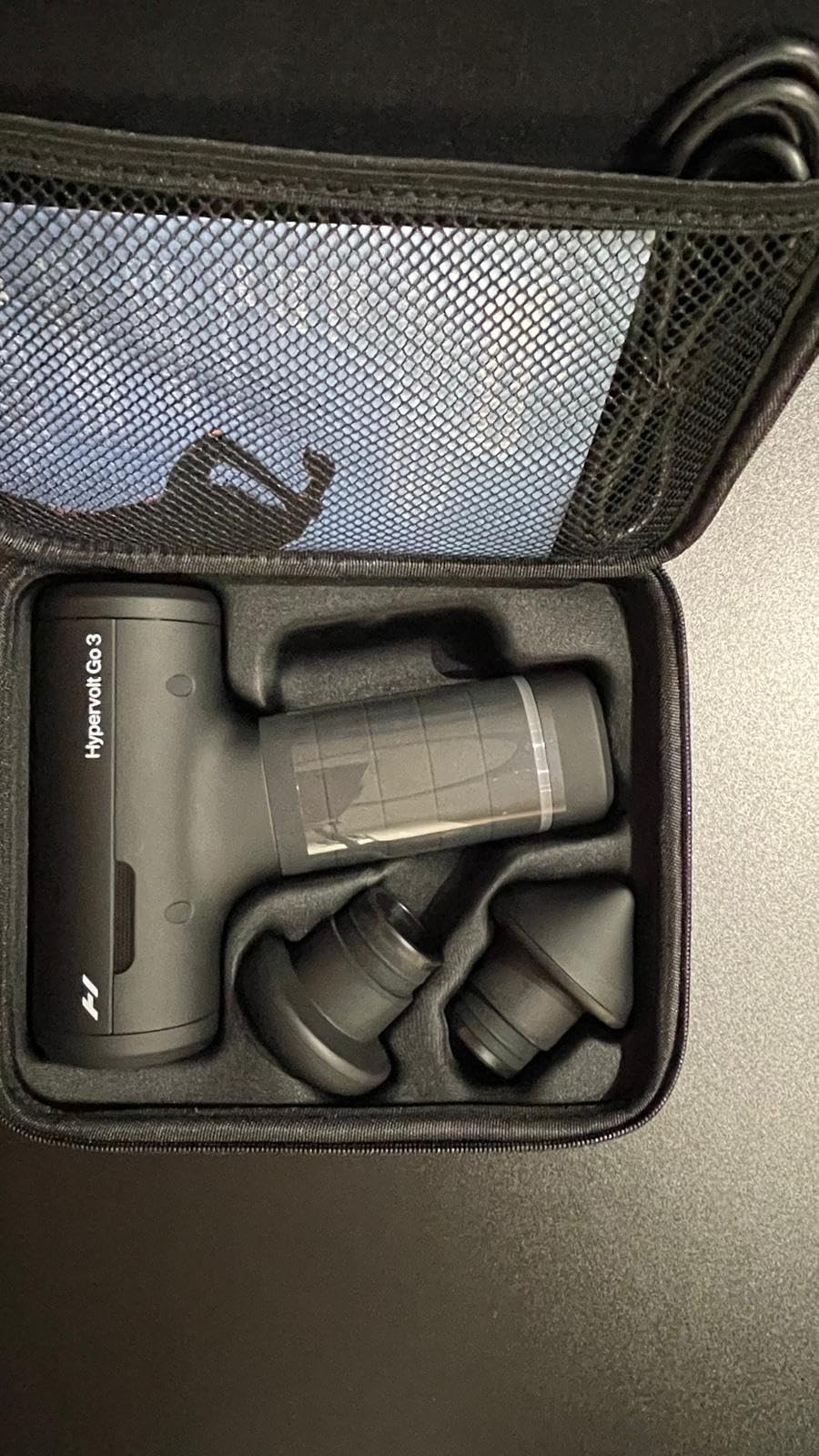 Hypervolt Go 3 - Compact Handheld Percussion Massage Gun with QuietGlide Technology | 3 Speeds, Portable Lightweight Design | Helps Relieve Muscle Soreness and Improve Recovery customer photo 1
