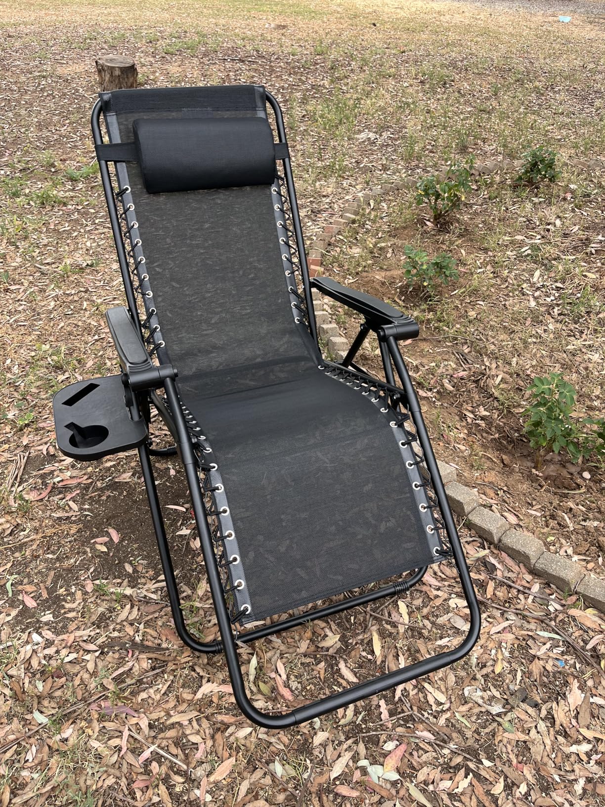 NEWBULIG Zero Gravity Chair Set of 2, Lounge Chair Folding Portable Adjustable Camping Reclining Chairs with Adjustable Pollow, Mesh Back, Cup Holder Trays Lawn Patio Chair for Pool Beach customer photo 1