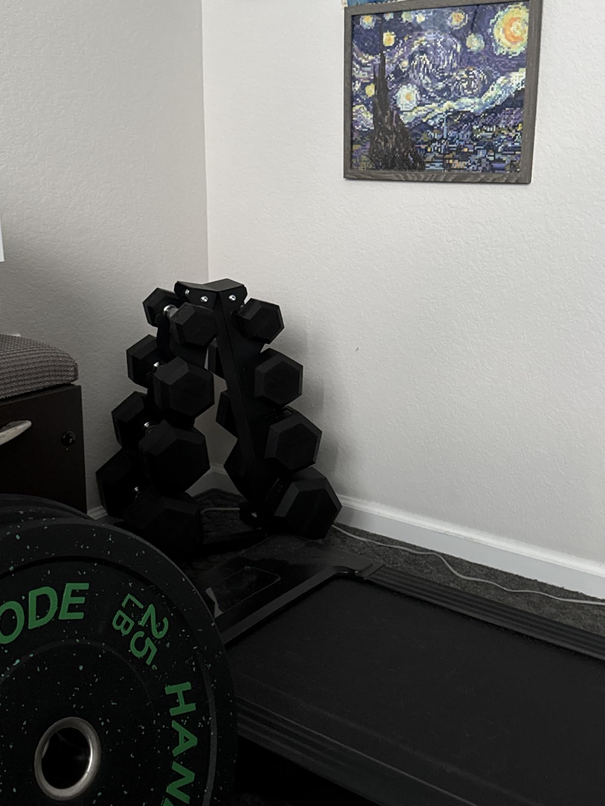 Fitvids Rubber Coated Hex Dumbbell Set with Storage Rack, 100/150/200/550 LB Hand Weight Set with Anti-Slip Grip for Home Gym customer photo 1