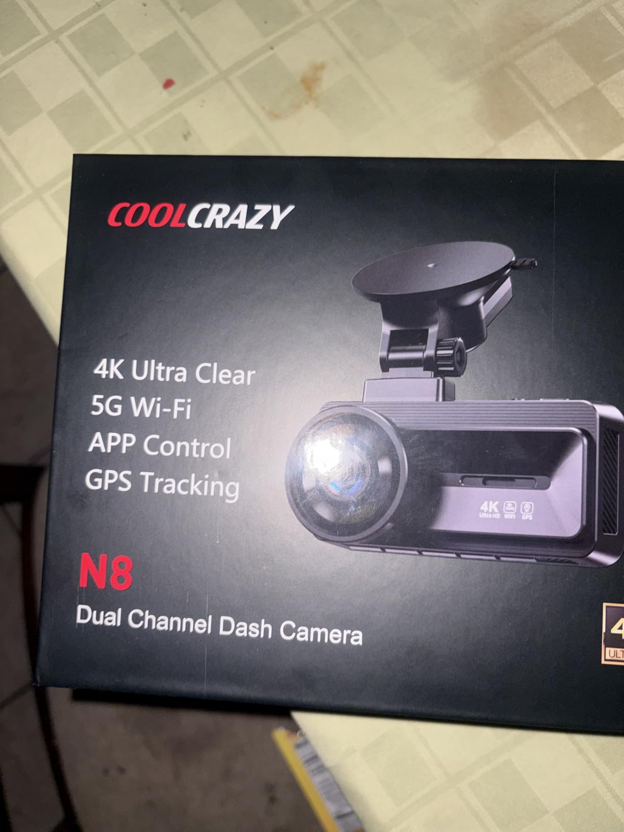 Coolcrazy 4K Dash Cam Front and Rear, STARVIS Sensor, Free 128GB Card Included, 5GHz WiFi-up to 20MB/s, Dual Dash Camera for Cars, Built-in GPS, G-Sensor, WDR/HDR Super Night Vision, 24H Parking Mode customer photo 2