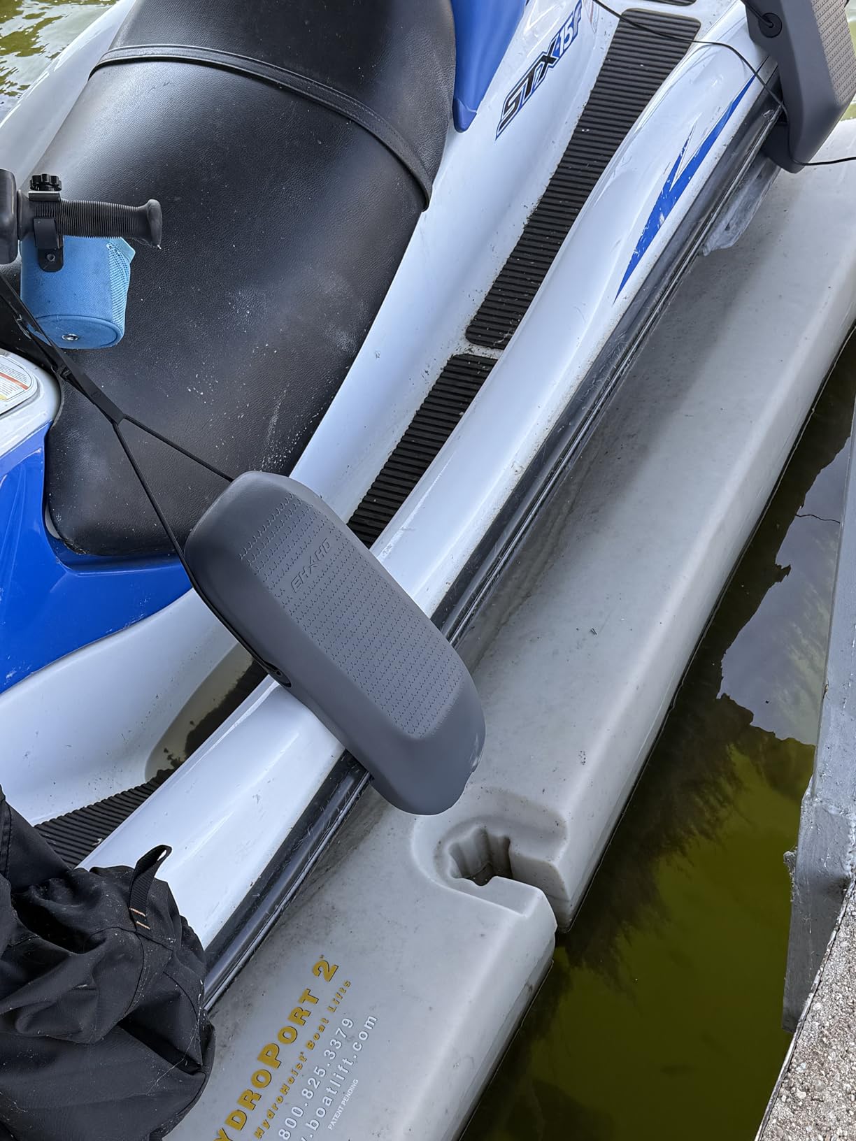 Ehaho PWC Fenders, Jet Ski Bumpers 2 Pack, Portable Boat Gear for Docking, Premium EVA PWC Bumpers with Secure Rub Rail Grip and Knotless Strap System, Compact Storage for Sea-Doo, WaveRunner customer photo 1
