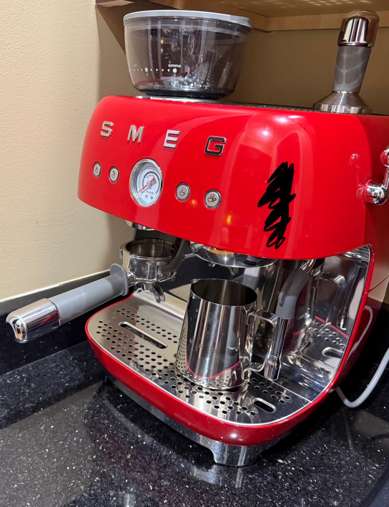 Smeg Semi-Automatic Espresso Machine (Matte Black) customer photo 1