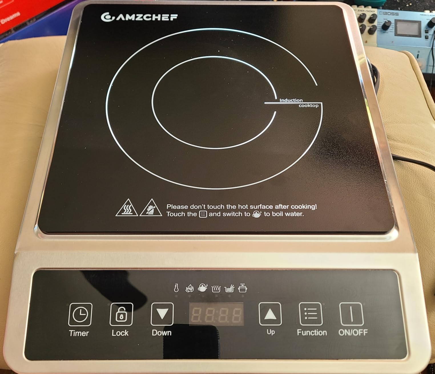 AMZCHEF 1800W Induction Cooktop Commercial: Large 8
