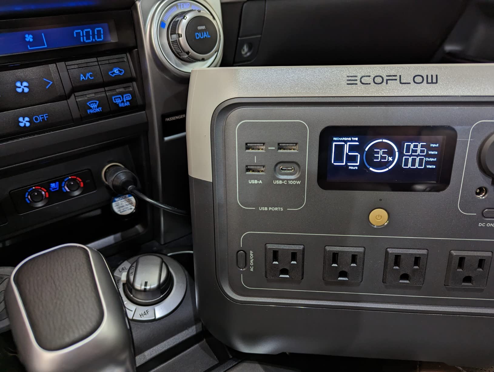 EF ECOFLOW Portable Power Station RIVER 2 Pro 700, 716Wh LiFePO4 Battery/70 Min Fast Charging, 4X800W (Up to 1600W) AC Outlets, X-Boost Solar Generator for Outdoor Camping,RVs,Emergency Backup customer photo 2