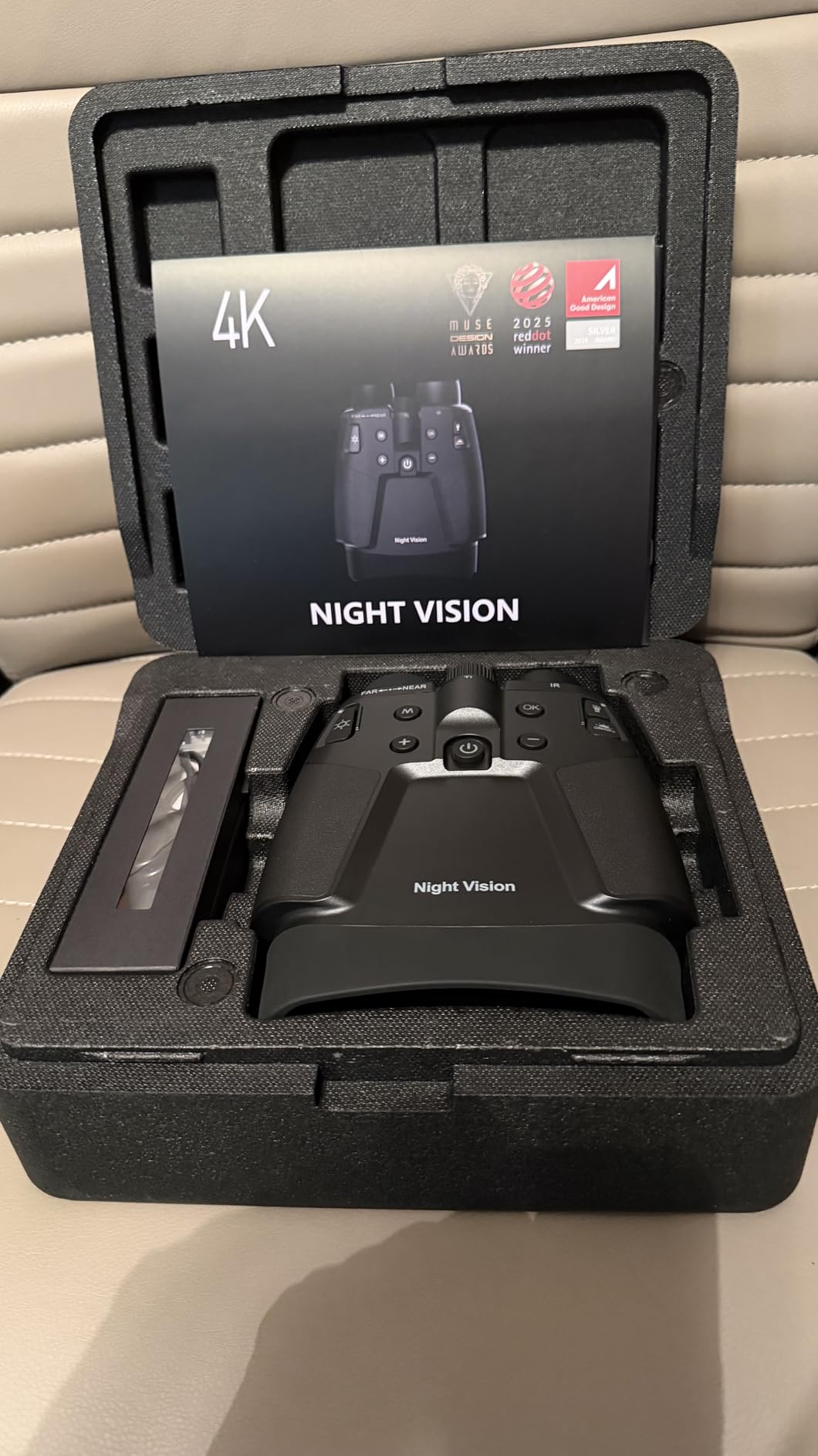 Night Vision Goggles for Adults, 4K Night Vision Binoculars with 5000mAh Rechargeable Battery and 32GB TF Card for Hunting, Wildlife Observation and Security customer photo 1