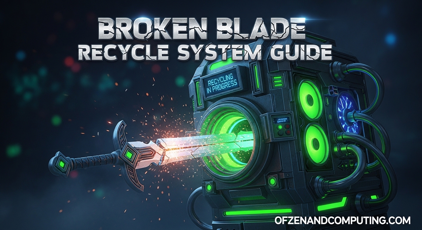 Broken Blade Recycle System Guide