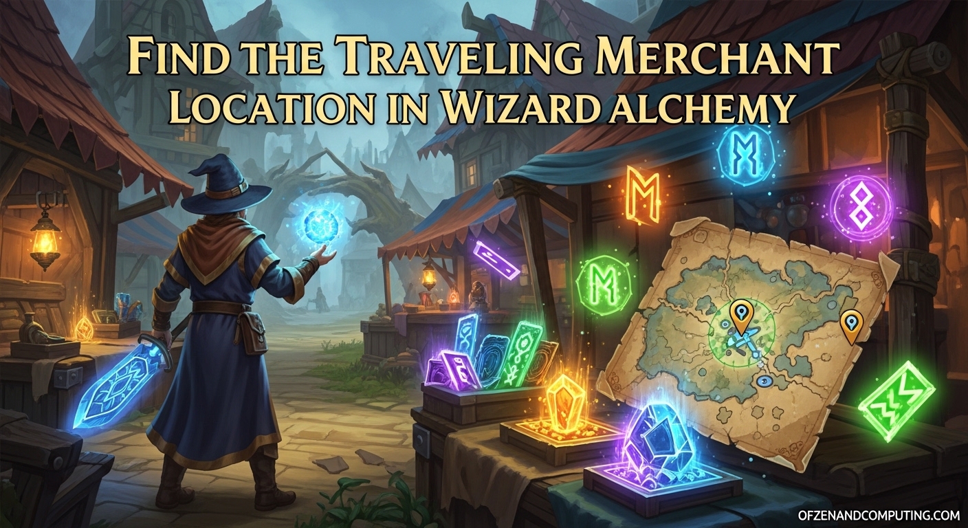 Find the Traveling Merchant Location in Wizard Alchemy