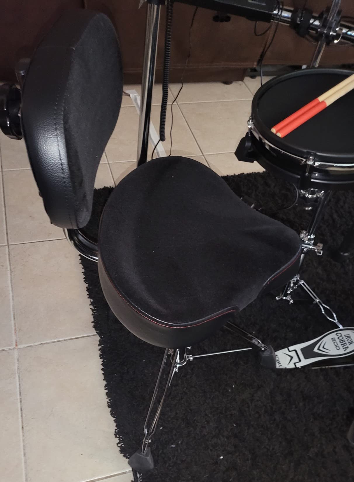 Gibraltar 9608MB Motorcycle Seat Drum Throne with Backrest customer photo 2