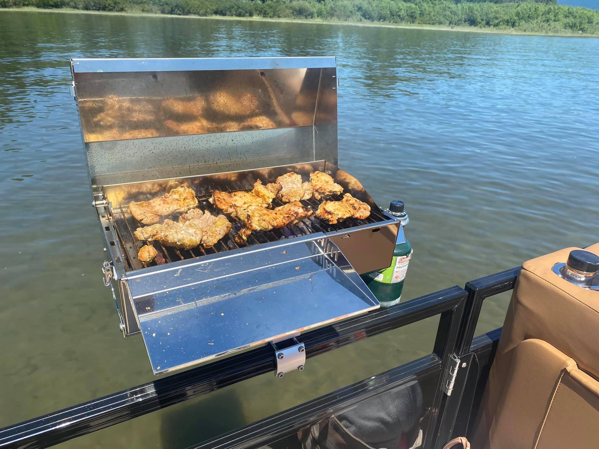Kuuma Stow and Go Propane Tabletop and Mountable Grill - Stainless Steel Gas Grill with Foldable Legs | Great for Camping, Boating, Picnics, Barbeques & More | 13,000 BTUs - (58130) customer photo 1