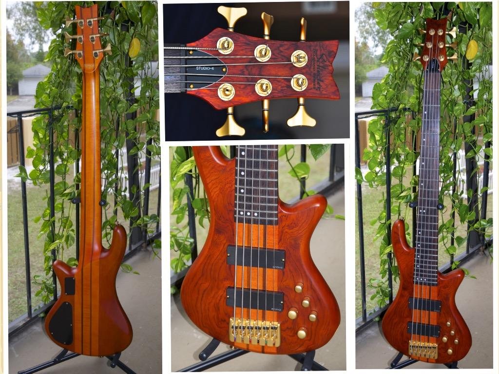 Schecter Stiletto Studio-6 6-String Electric Bass Guitar, Honey Satin customer photo 1