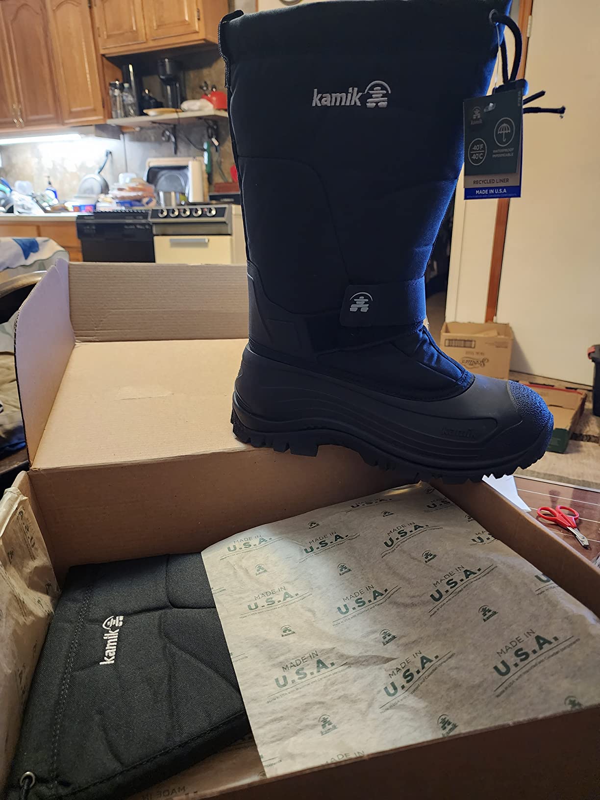 Kamik Greenbay 4 Men's Winter Boot - Waterproof Hiking Boots for Men - Insulated Snow Footwear - Traction Grip Winter Shoes - Thermal Guard Liner - -40C Temperature Rating customer photo 1