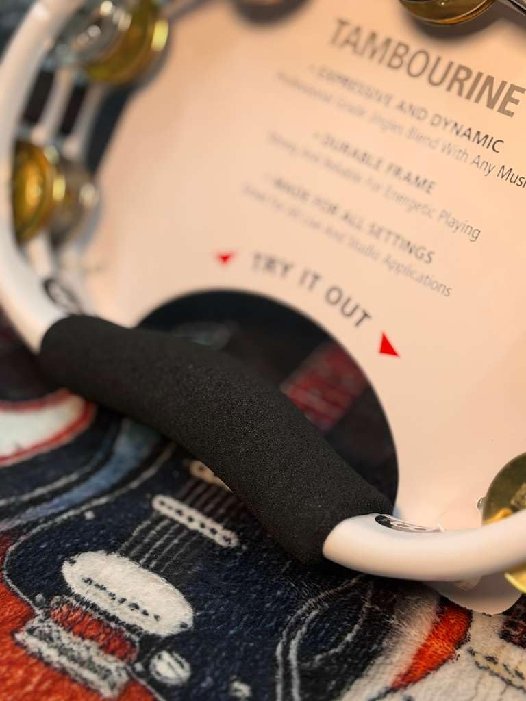 Tambourine for Adults, Traditional Handheld Musical Instrument - NOT MADE IN CHINA - Mixed Jingles, Synthetic Frame customer photo 1