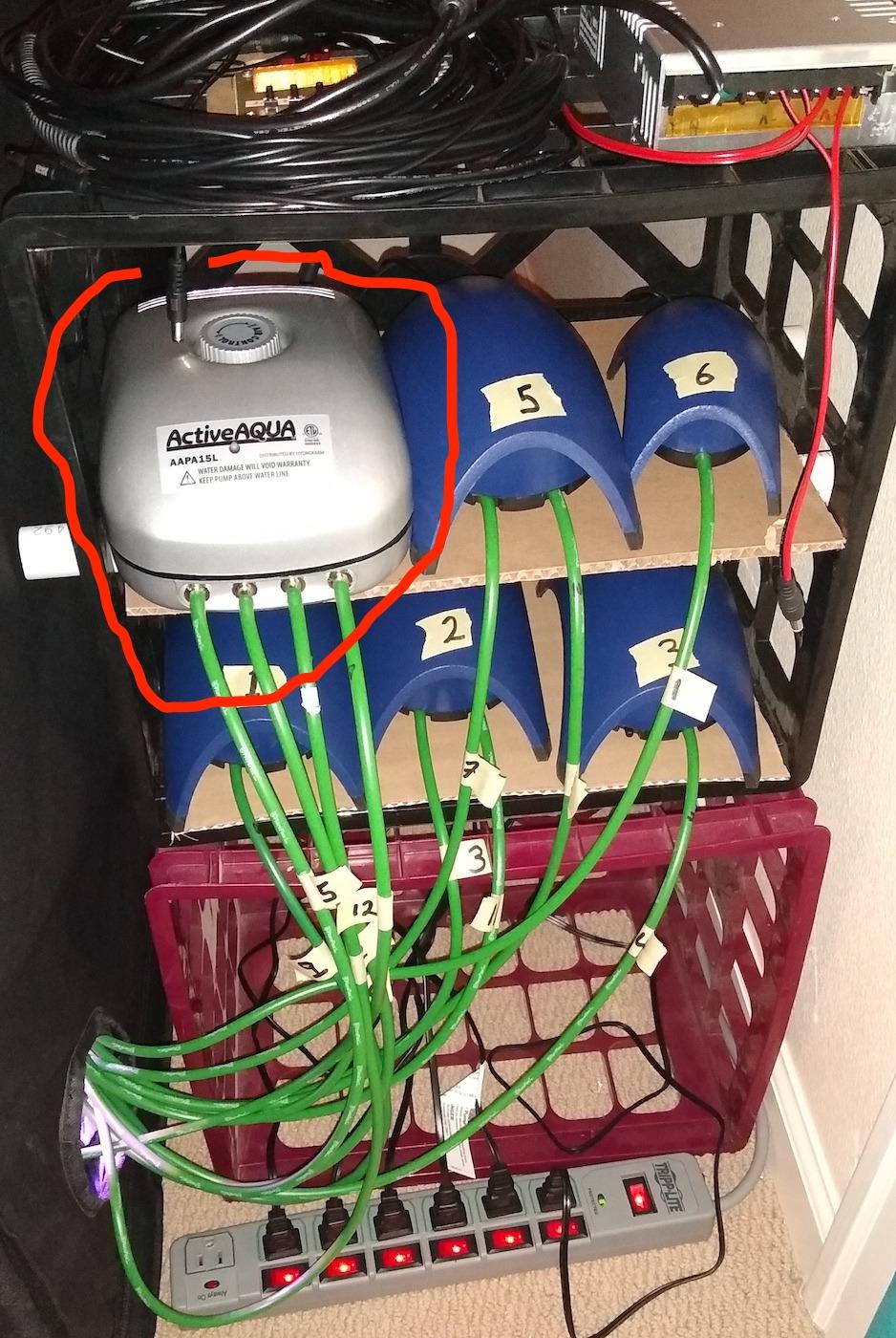 AAPA15L Active Aqua, 4 Outlets, 6W, 15 L/min Air Pump for Hydroponics and Aquariums customer photo 2