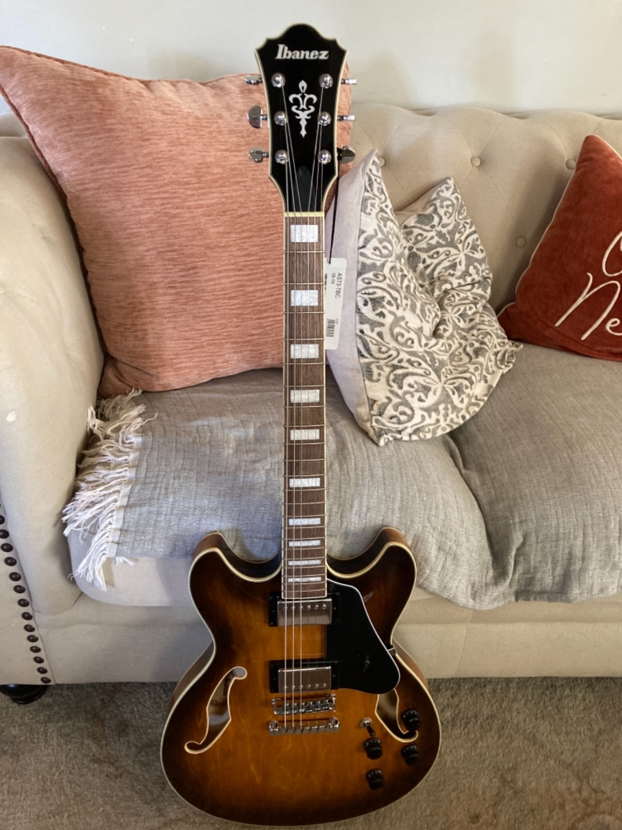 Ibanez Artcore AS73 Semi-Hollow Body Electric Guitar - Tobacco Brown customer photo 2
