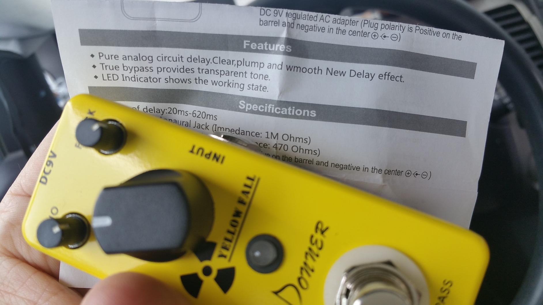 Donner Yellow Fall Analog Delay Mini Guitar Effect Pedal Vintage Delay, True Bypass customer photo 1