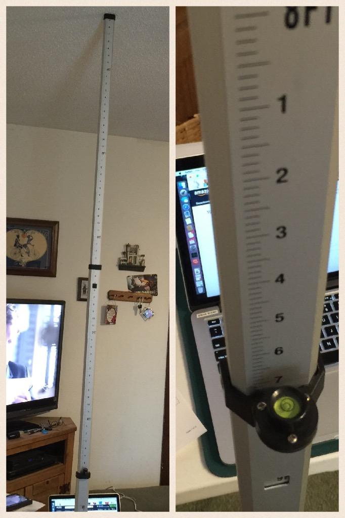 AdirPro 16-Foot Aluminum Grade Rod - 10ths, Dual Sided 5-Section Telescopic Leveling Rod with Bubble Level and Soft Carrying Case customer photo 2