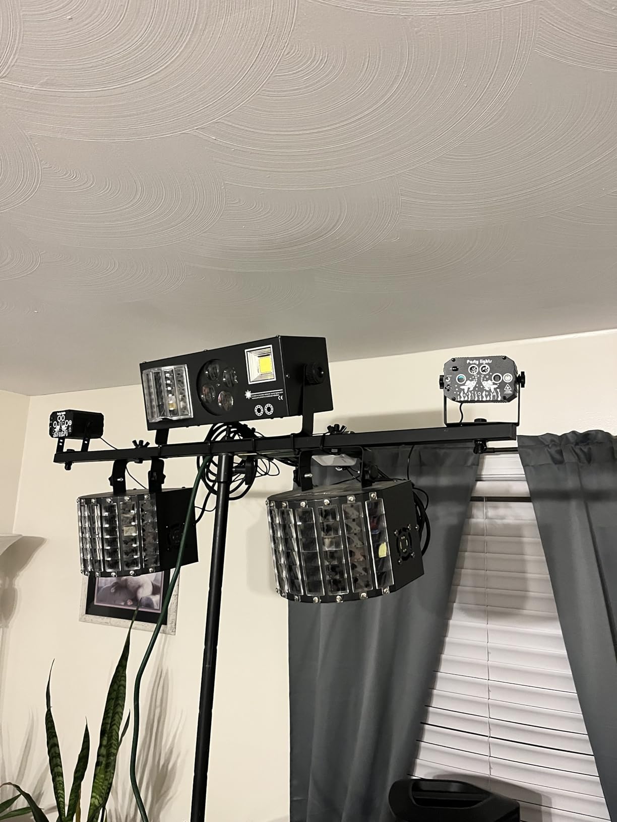 DJ Party Disco Stage Light: 27W Colorful DJ Lighting Derby Effects - Remote Sound Activated DMX Control - Ideal for Dance Party Wedding Gig Band Mobile DJ Floor Bars Clubs Music Show Performance customer photo 1