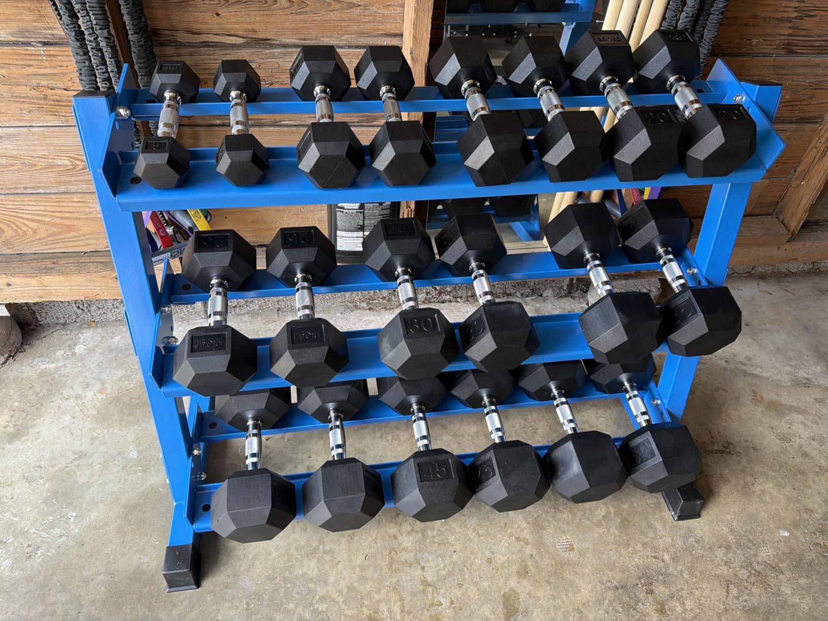 REP Fitness Dumbbell Rack 3-Tier Compact Holder Fits Sets 5-50 lb customer photo 1