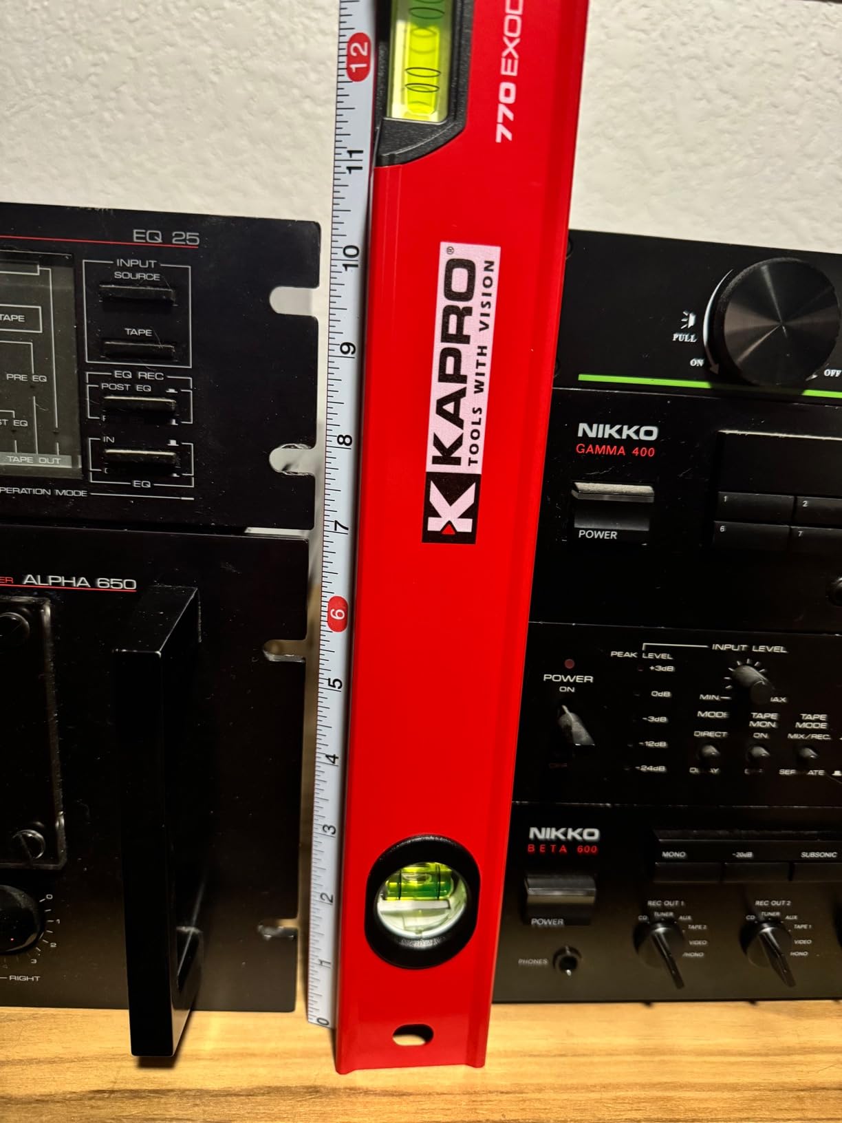 Kapro 770 Exodus Professional Box Level - With 45° Vial & Ruler - For Leveling, Measuring, Marking, and Cutting - Features 3 Vials, Precise Straightedge, and Wall-Grip - 24 Inch customer photo 2