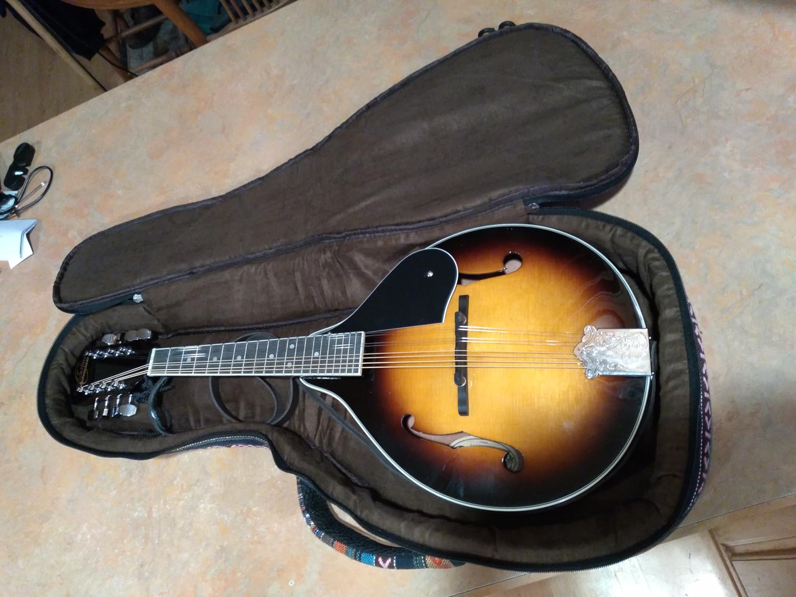 MUSIC FIRST Original Design 15mm Thick Padded Country Style A & F Style Mandolin Gig Bag (Soft Case) customer photo 2