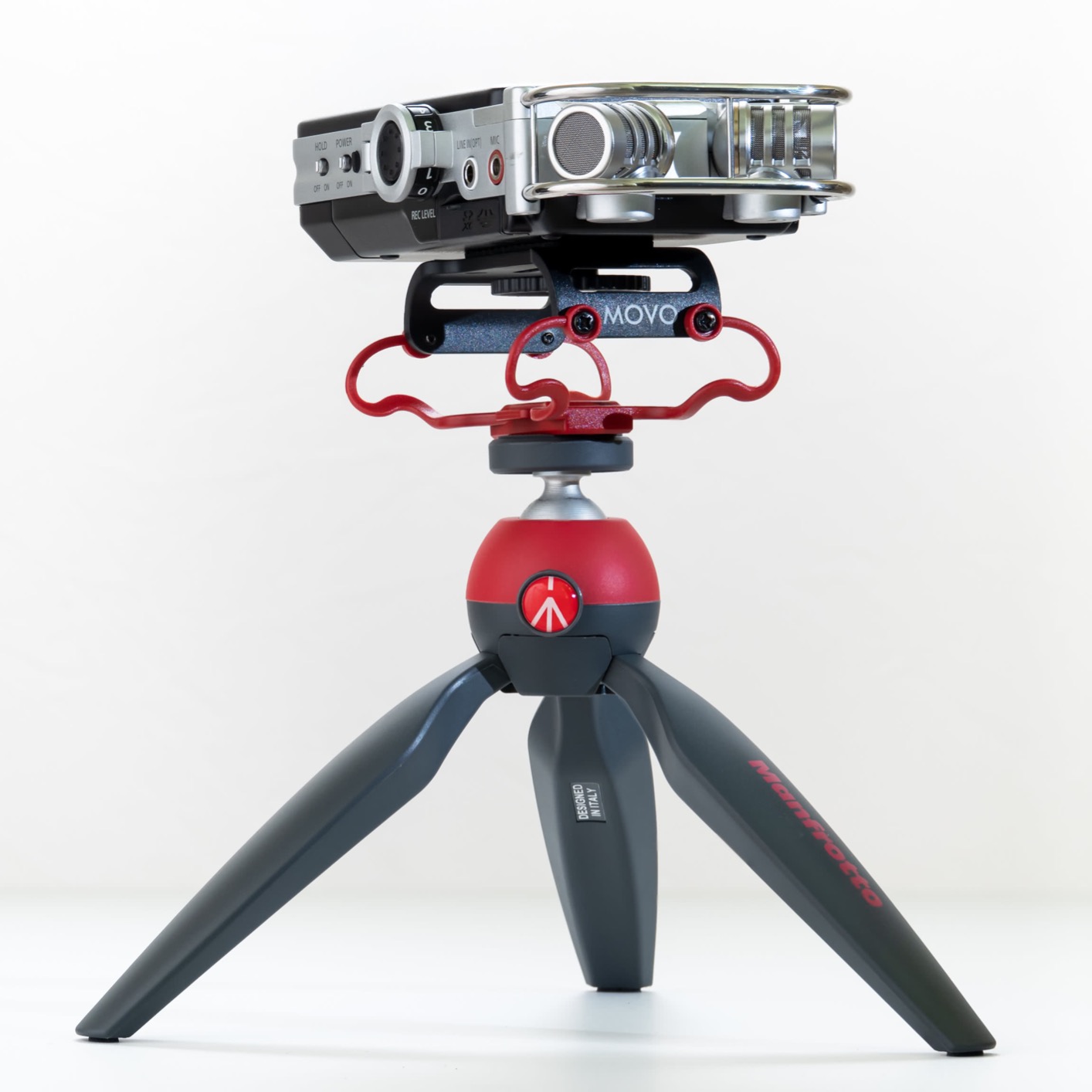 Movo SMM5-B Universal Microphone and Portable Recorder Shock Mount - Fits the Zoom H1n, H2n, H4n, H5, H6, Tascam DR-40x, DR-05x, DR-07x and others customer photo 2