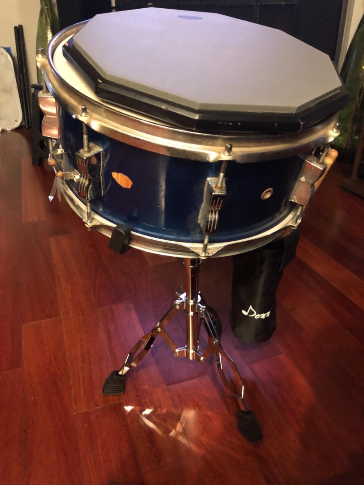 Donner Snare Drum Stand with Drumstick Holder, Adjustable Snare Concert Stand Double Braced Fit for 10 to 14 inch Drums Handpan and Practice Pad, Height Range 14.2 to 22.8 Inch, Drum Set Accessories customer photo 2