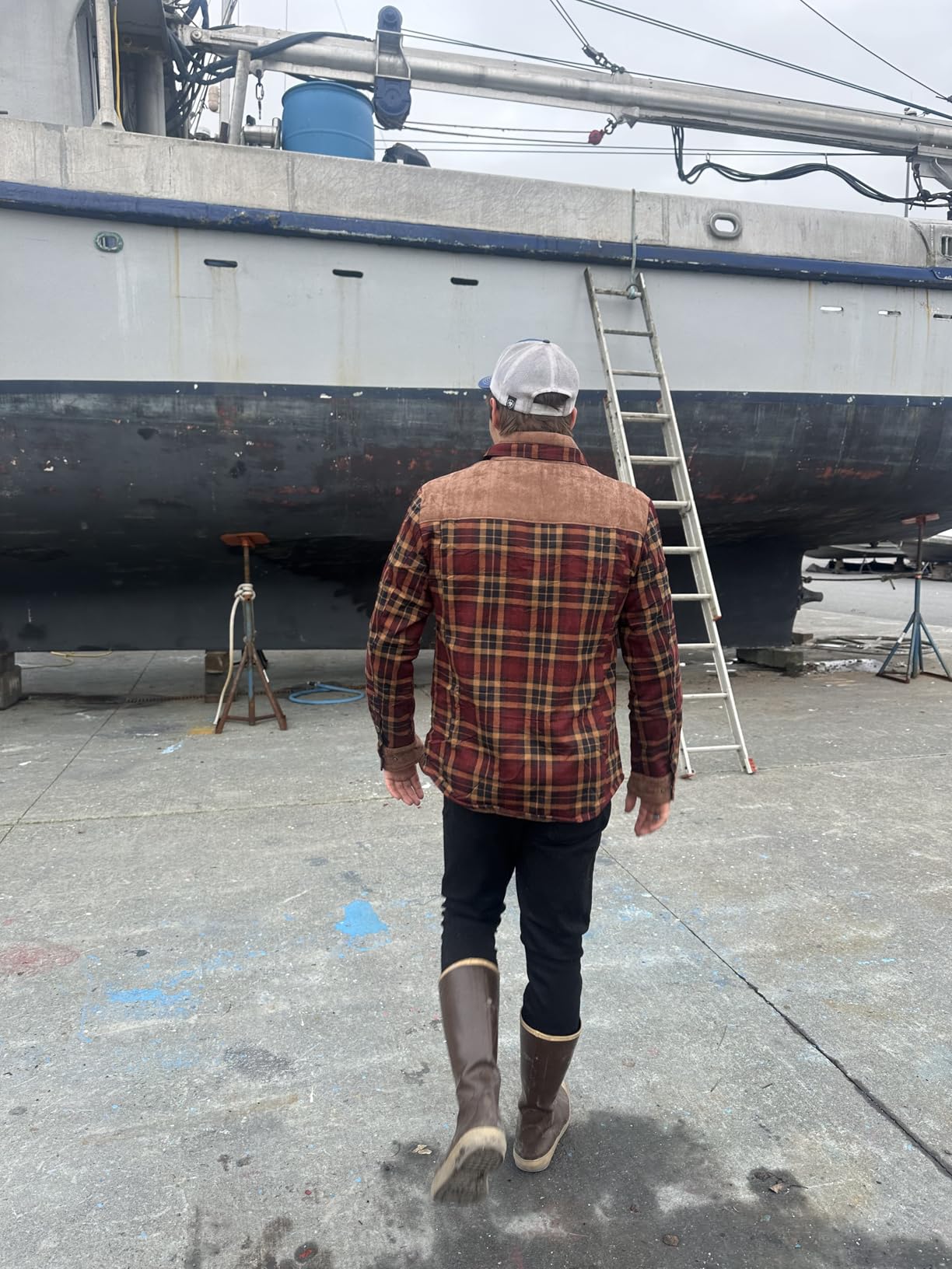 Men's Sherpa Lined Plaid Flannel Shirt Jacket Snap Button Warm Winter Jacket with Pockets customer photo 1