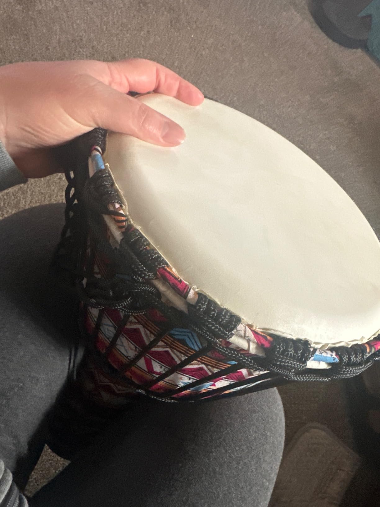 Djembe Drum, AKLOT African Drum Hand-Carved 9.5'' x 20'' Mahogany Goatskin Drumhead for Adults Beginners customer photo 2