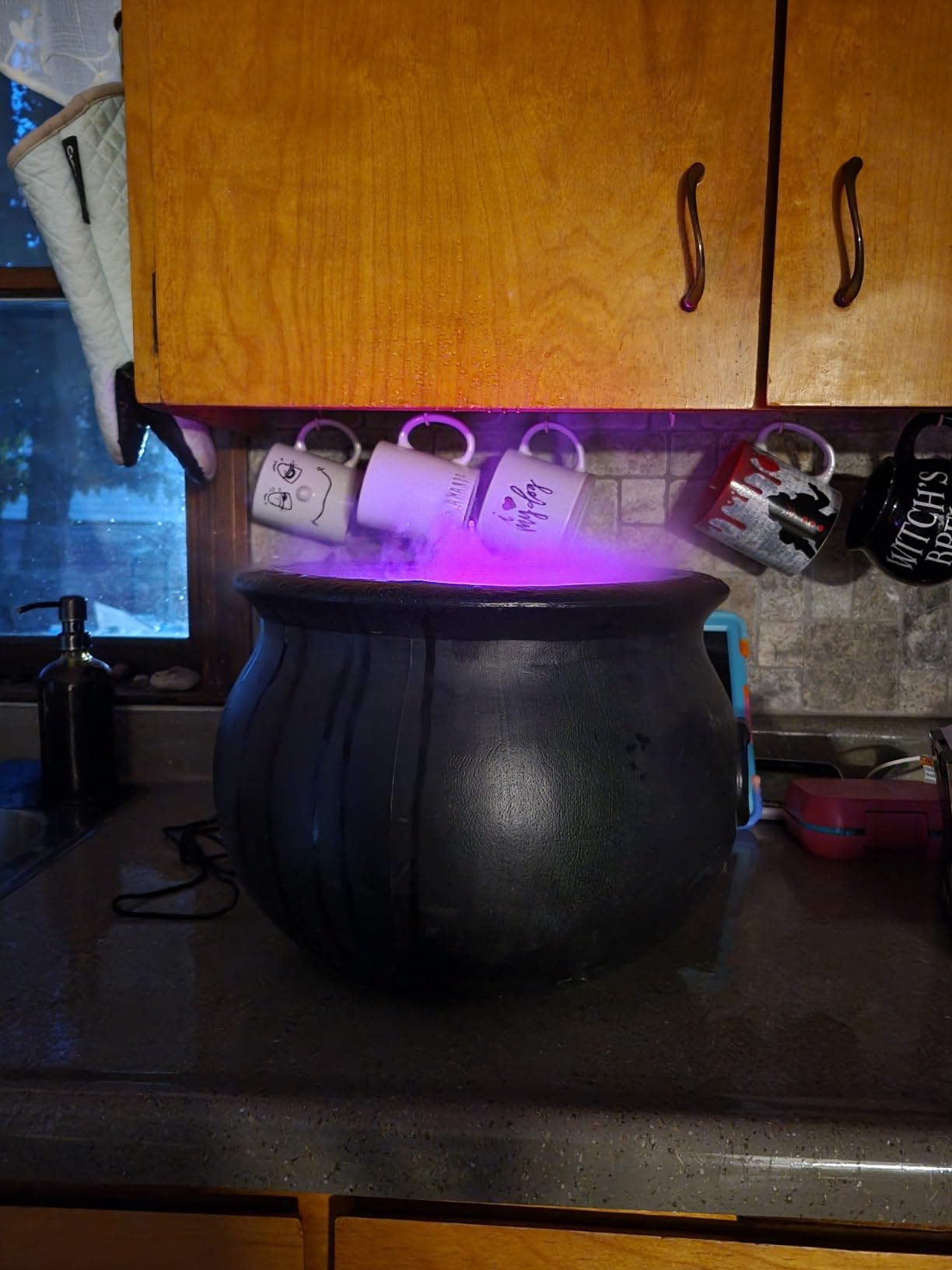 PULACO Mist Maker, Indoor Fountain Mister Foggers, Small Pond Fog Machine Atomizer Air Humidifier Perfect for Water Feature, Halloween customer photo 2