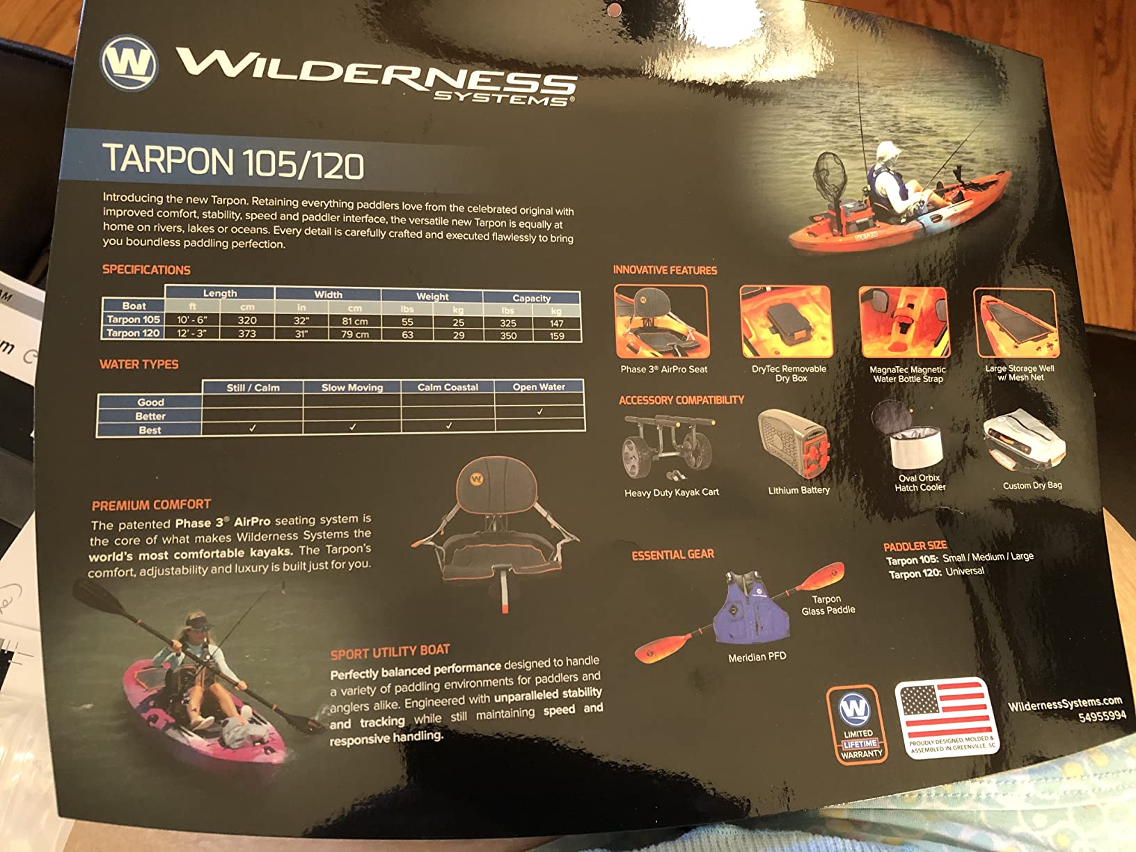Wilderness Systems Pungo 105 Recreational Kayak, Sit Inside, Phase 3 Air Pro Comfort Seating, 10.6 ft customer photo 1