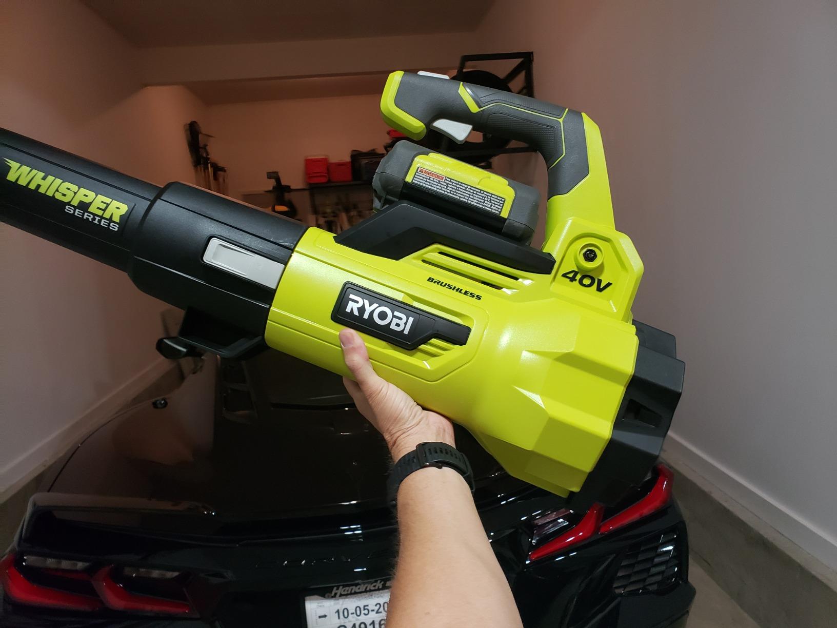 RYOBI 40-Volt Bare Tool Lithium-Ion Brushless Cordless Variable-Speed 125 MPH 550 CFM Jet Fan Leaf Blower GEN4 (Tool-Only), Green customer photo 1