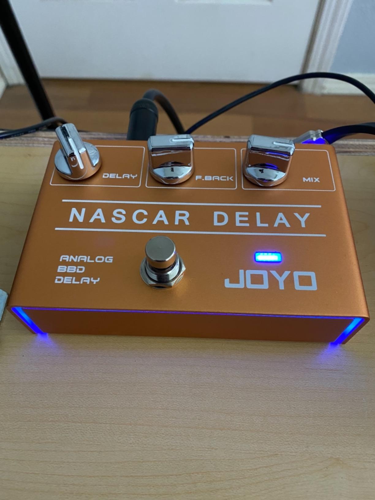 JOYO Nascar Analog Delay Guitar Pedal, BBD Bucket Brigade Circuit with Warm Vintage Tone, 500ms Delay Time, True Bypass (Nascar R-10) customer photo 2