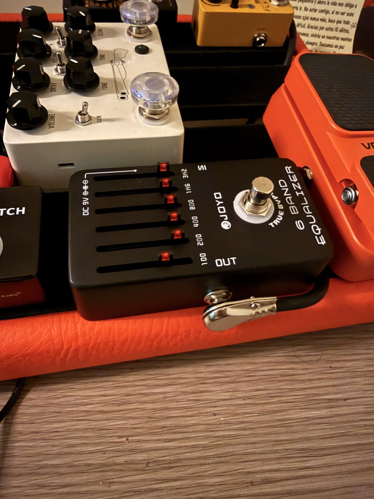JOYO 6-Band EQ Guitar Pedal, +/-18dB Graphic Equalizer for Precise Tone Shaping, Guitar-Optimized 100Hz-3.2kHz with Illuminated Sliders, True Bypass (JF-11) customer photo 1