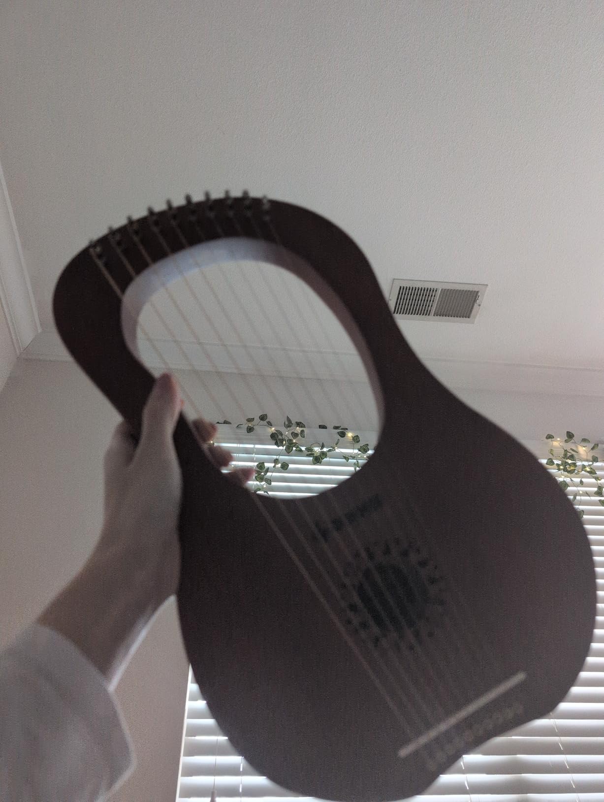 Donner Lyre Harp, 16 Metal Strings, Mahogany Body and Copper Saddle DLH-003 with Tuning Wrench, Spare String Set, Black Gig Bag, Manual, Ancient Greece Style customer photo 2
