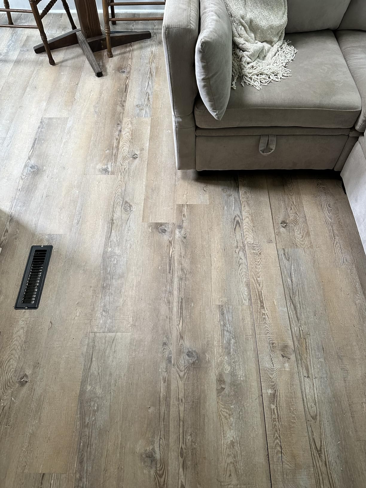 MSI Hampstead 6 in. x 48 in. Glue Down Luxury Vinyl Plank Flooring - Boardwalk Gray, 2MM Thick, 12MIL Wear Layer, 36 Sq. Ft. customer photo 1