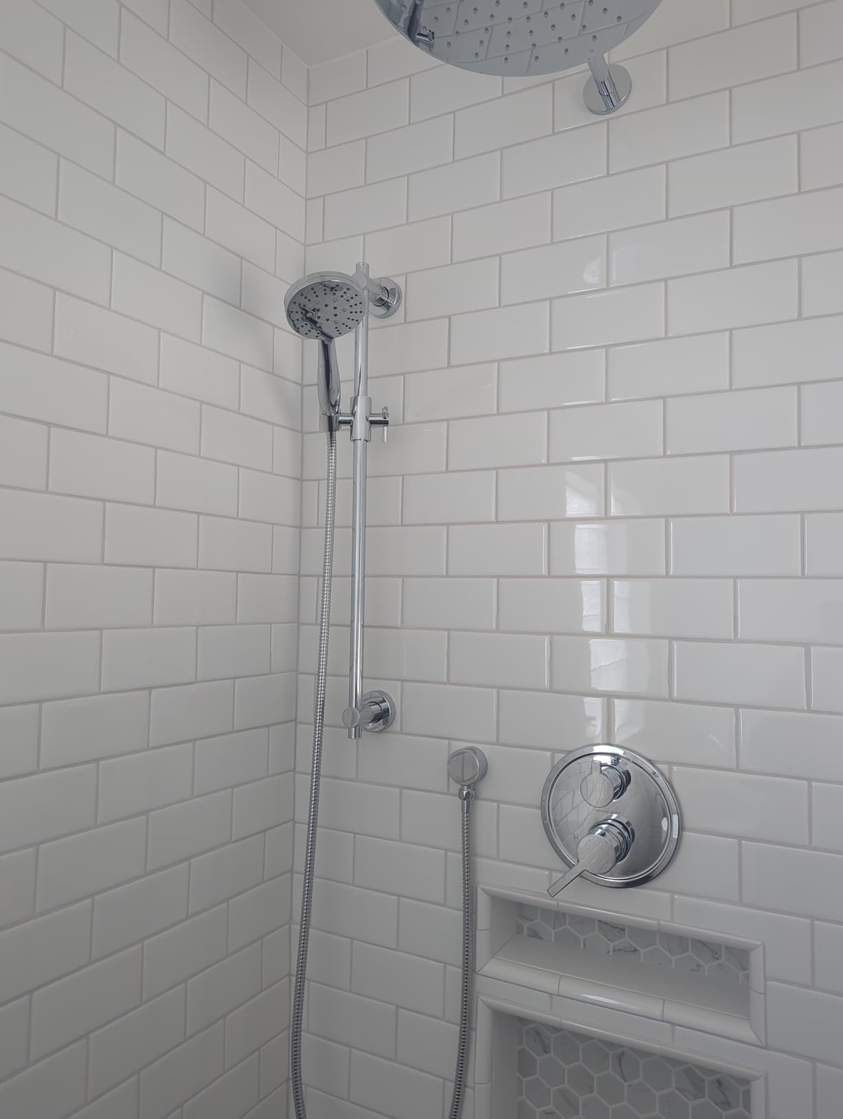 HammerHead Showers Solid Metal 27.5 Inch Shower Slide Bar for Hand Held Shower Heads, Chrome | Adjustable Height Showerhead with Hose Rail System customer photo 1