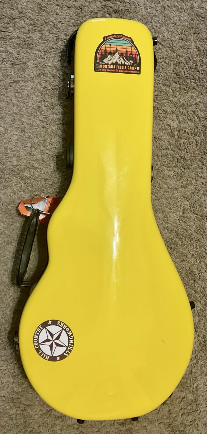 Crossrock Case - Fiberglass Mandolin Case - Fits Both A & F Styles - Padded Straps, Accessory Compartment, Fixed & Removable Padding - Includes TSA Lock - Yellow (CRF1020MAFYL) customer photo 2