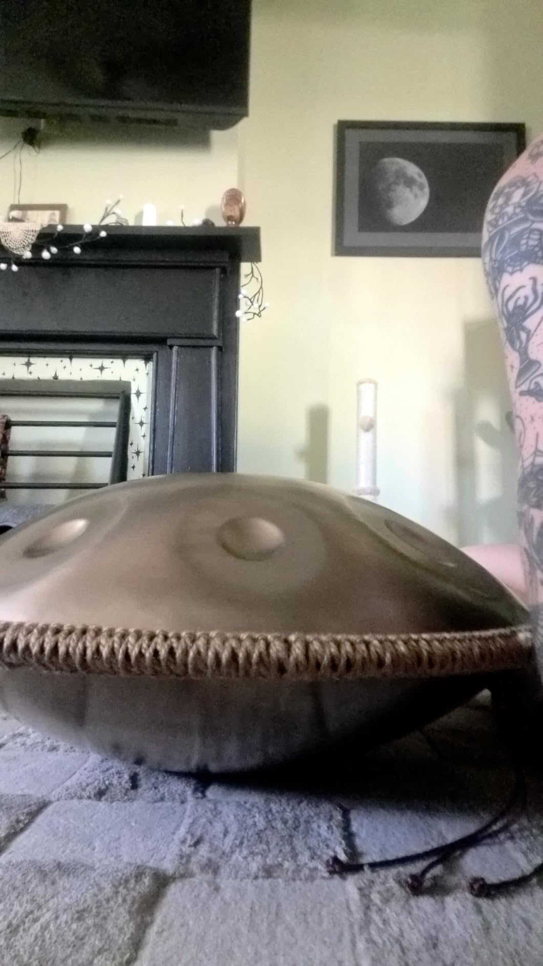 Handpan-Classic 10 Notes Black Print Hand Pan, Premium 432HZ 22 Inches D Minor Steel Handpan Drum Set, Adult's Music Steel Pan Instrument customer photo 1