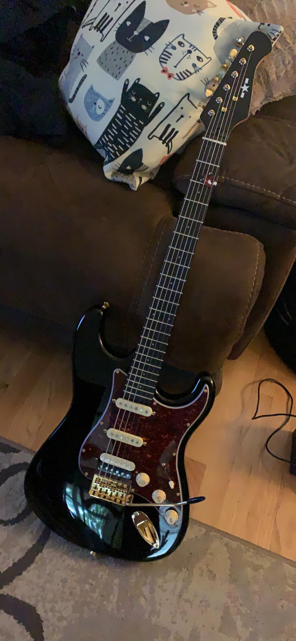 Donner 39 Inch Electric Guitar, Designer Series DST-200 Stylish Solid Body Electric Guitar for Beginner Intermediate & Pro Players, Single Coil Split System, Bonus Bag, Cable, Strap Blossom Pink customer photo 2