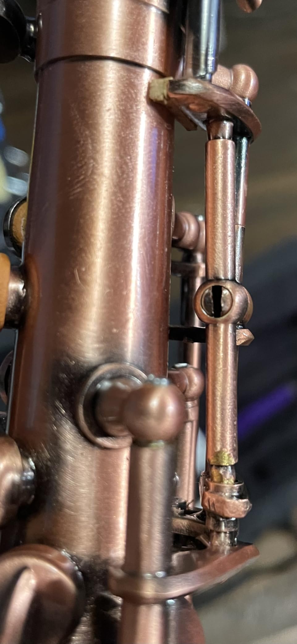 Soprano Saxophone Red Bronze Bb Soprano Saxophone Woodwind Instrument with Carve Pattern customer photo 1