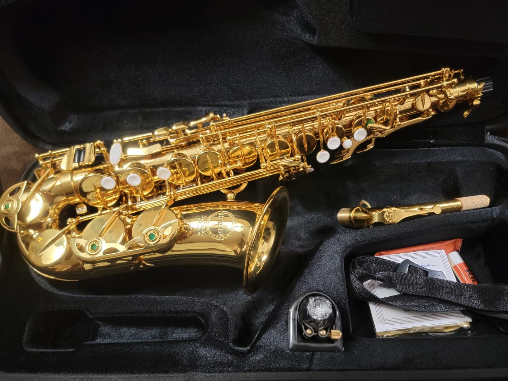 Herche Superior Alto Saxophone X3 | Professional Instruments for All Levels | High F# Key | Educator Approved customer photo 1
