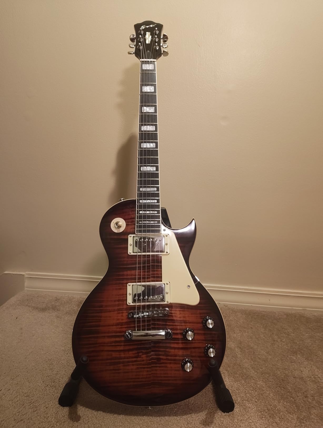 GROTE Guitar Solid Body Electric Guitar with Gigbag LPYS-006 (TS) customer photo 1