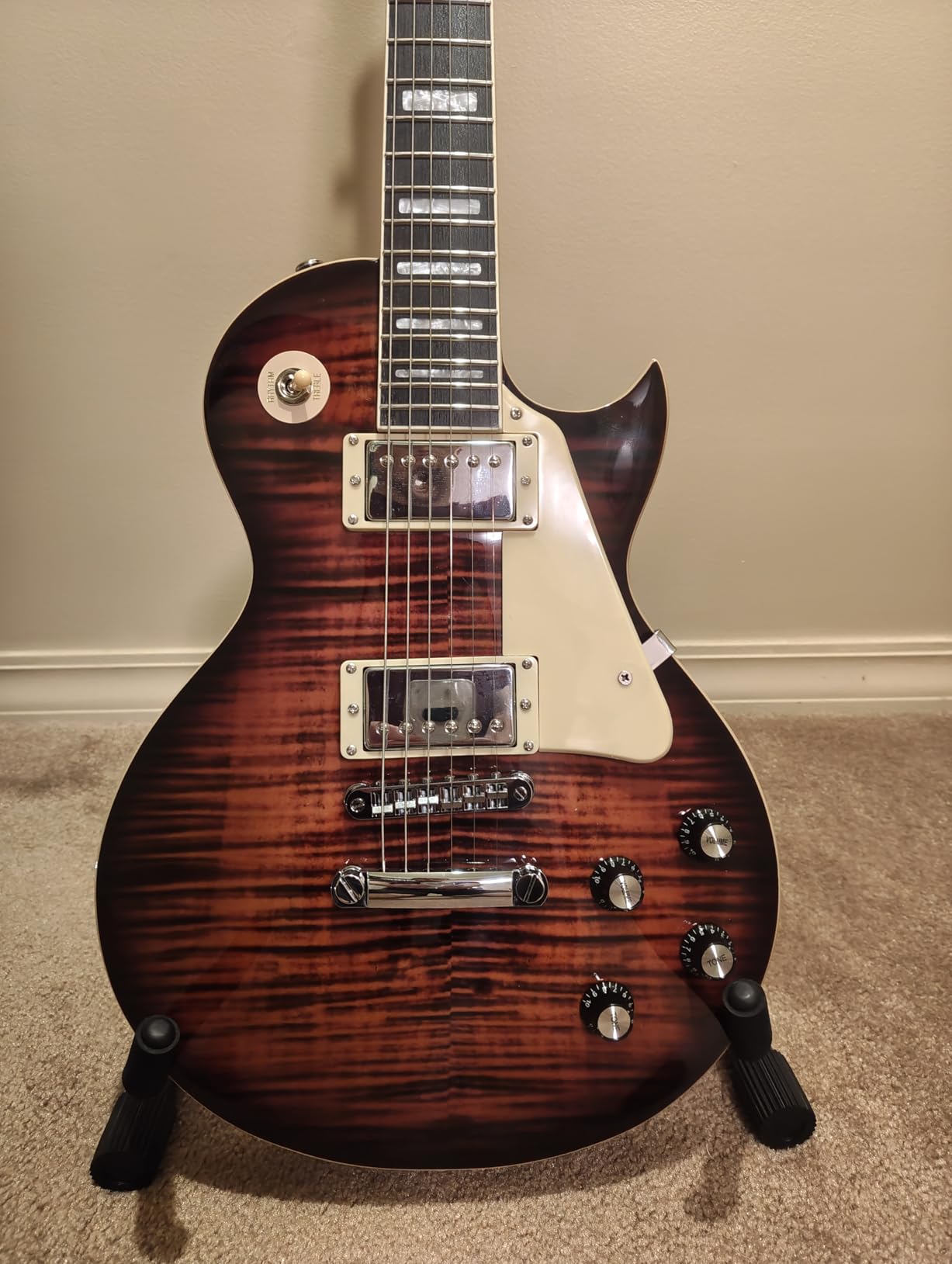 GROTE Guitar Solid Body Electric Guitar with Gigbag LPYS-006 (TS) customer photo 2