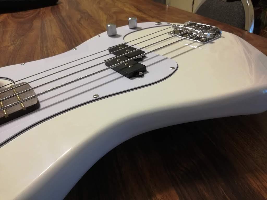 GLARRY Left Hand Full Size Electric Bass Guitar for Beginner 4 String with Cable, Strap, Bag and Accessories (Sunset) customer photo 2