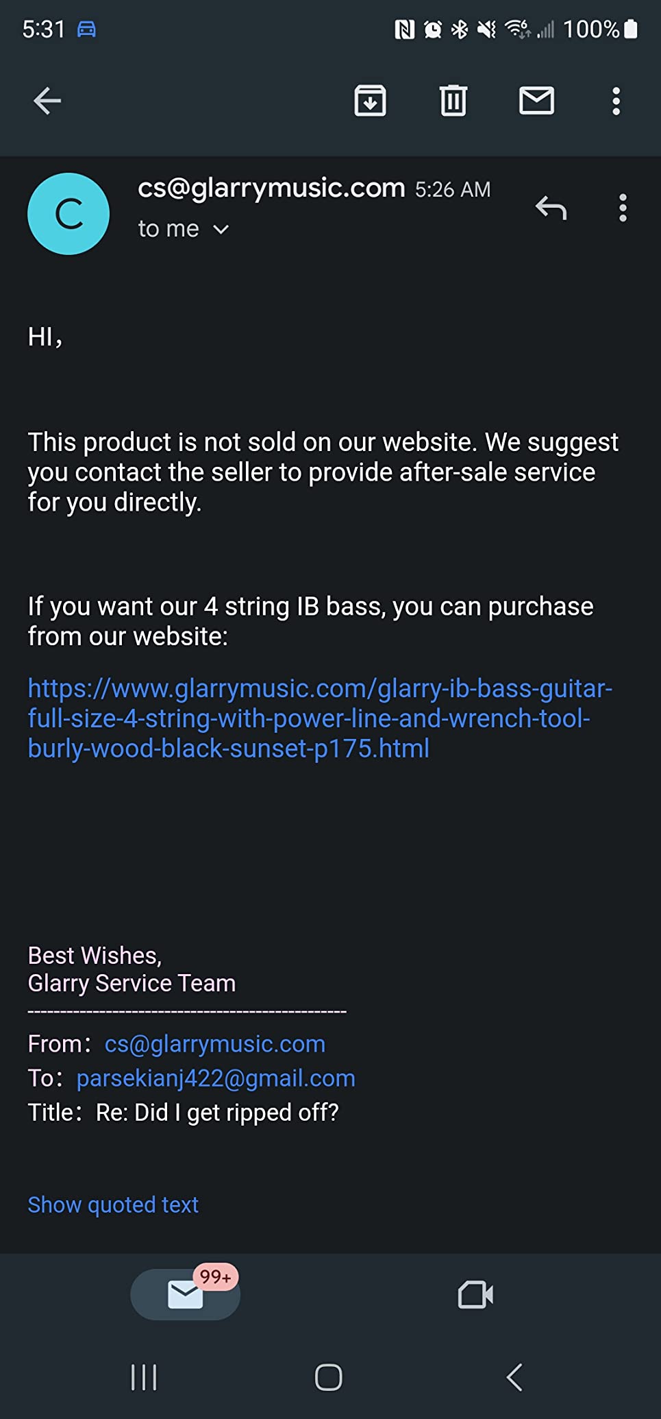 GLARRY GIB Series 4 String Electric Bass Guitar Beginner Kit Full Size with 20W AMP, Strap, Bag and Accessories (Burlywood) customer photo 1
